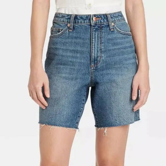 UNIVERSAL THREAD Vintage Bermuda Stretch Raw Hem Denim Jean Shorts Size 20 NEW - Picture 14 of 15